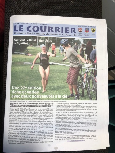 Image Article de journal Le Courrier du 23 juin 2023